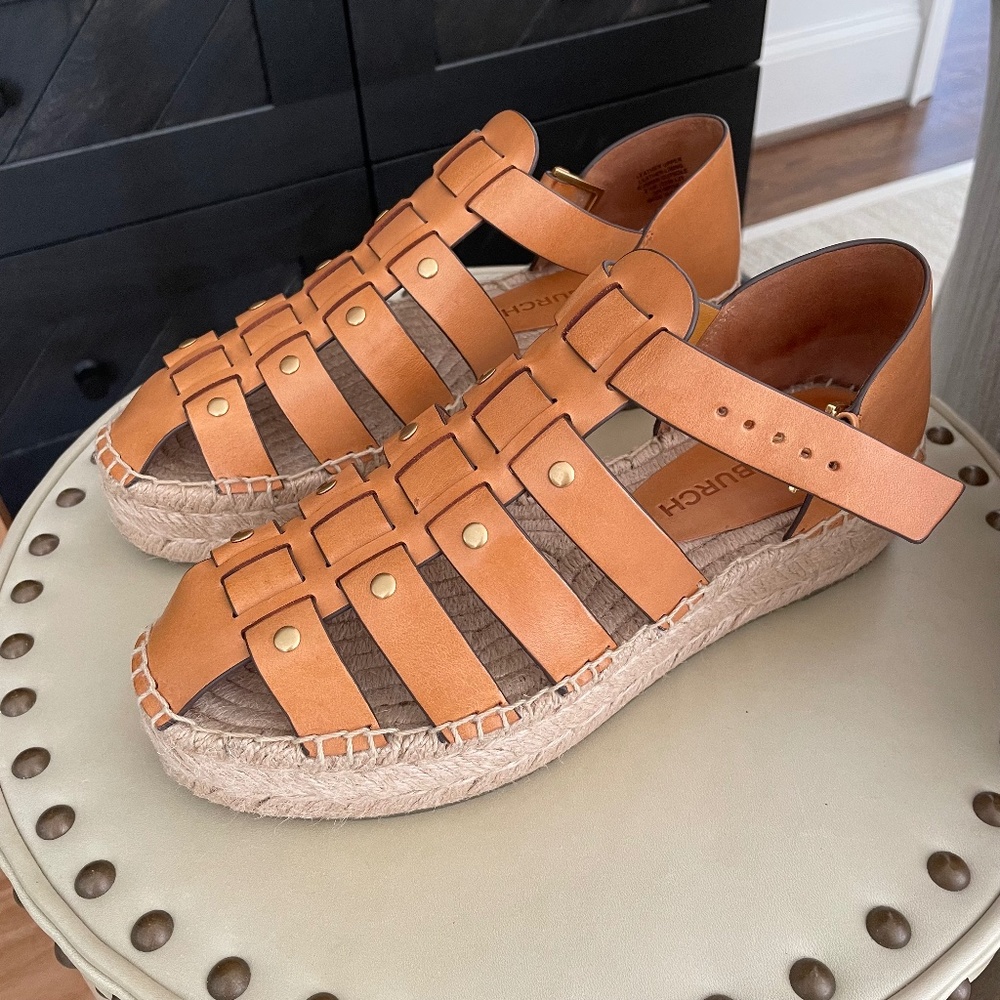 Tory Burch Size 8.5 Fisherman Platform Espadrilles in Tan